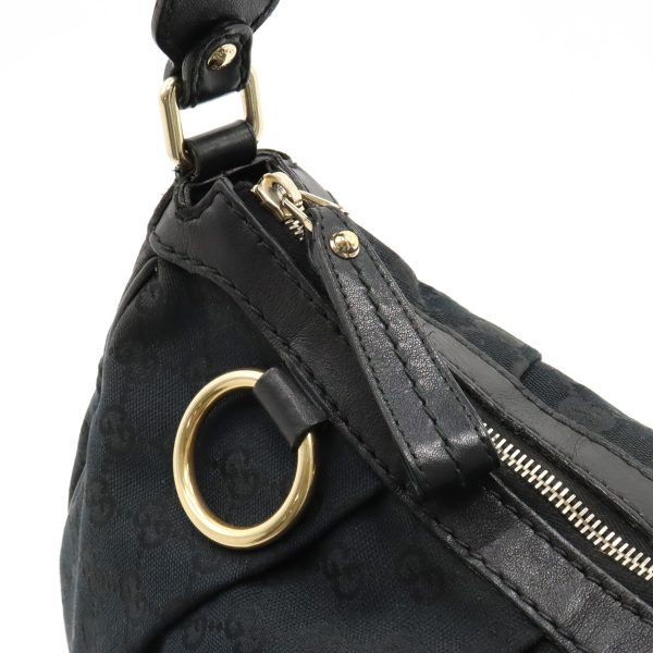 12401139 6 Gucci Sookie GG Canvas Shoulder Bag Black