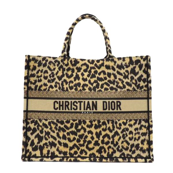 12407 1 Christian Dior Mizza Embroidery Large Book Tote Bag