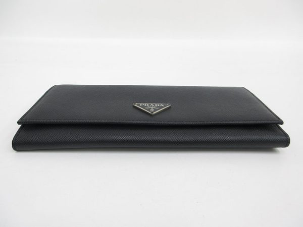 1240803004898 3 PRADA Flap Long Wallet Saffiano Leather Black