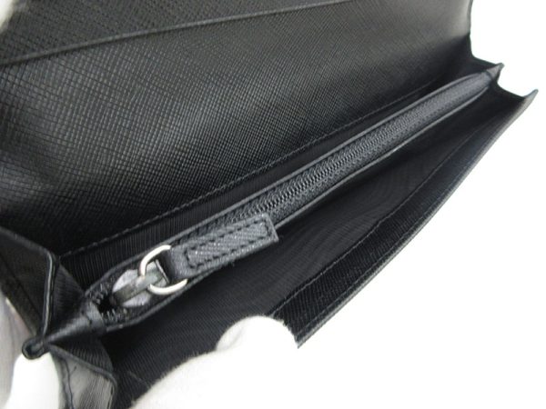 1240803004898 9 PRADA Flap Long Wallet Saffiano Leather Black