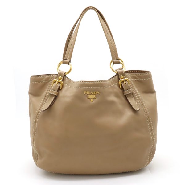 12410368 1 Prada Tote Bag Leather Beige