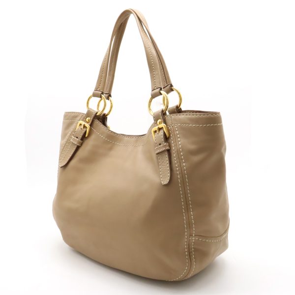 12410368 2 Prada Tote Bag Leather Beige