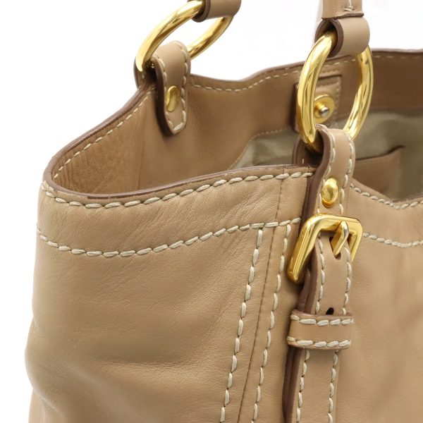 12410368 7 Prada Tote Bag Leather Beige