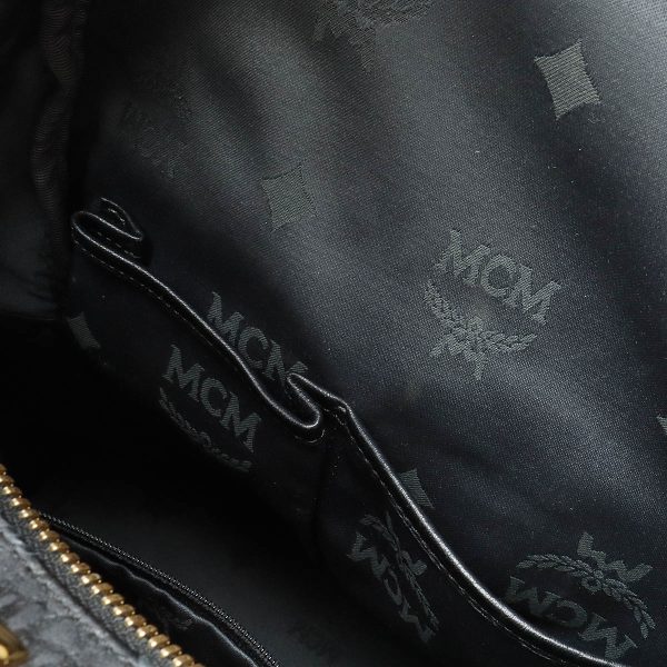 12410382 7 MCM Logogram Visetos Backpack Black