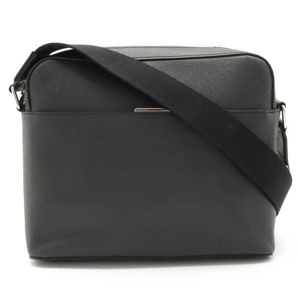 12410404 1 LOUIS VUITTON Anton Messenger Bag Taiga Black