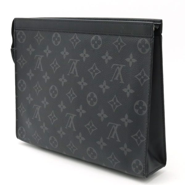 12410695 2 LOUIS VUITTON Pochette Voyage MM Clutch Bag Monogram Eclipse