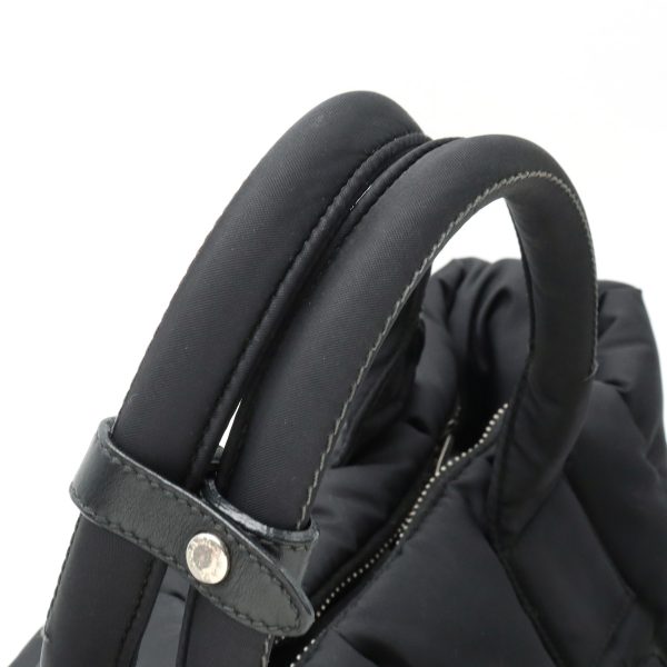 12410707 8 PRADA Bomber Tote Bag Nylon Leather Black