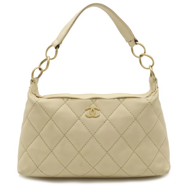 12410752 1 Chanel Wild Stitch Coco Mark Shoulder Bag Beige Gold