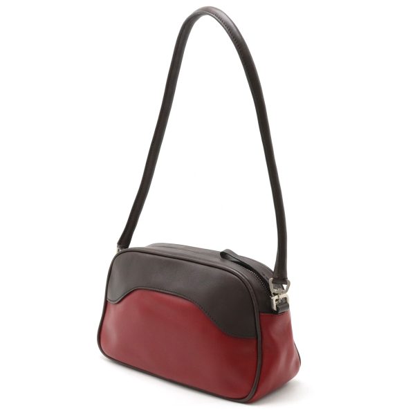 12410767 2 Prada Shoulder Bag Leather Red