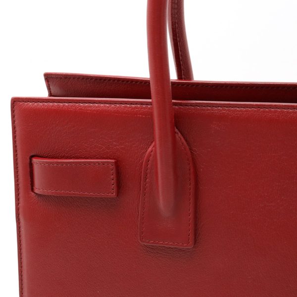 12410933 8 Yves Saint Laurent Sac de Jour Handbag 2WAY Shoulder Leather Red