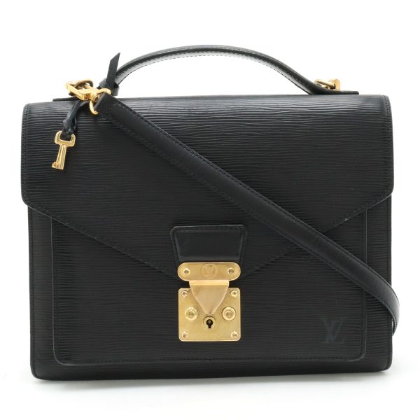 12411179 1 LOUIS VUITTON Monceau 2WAY Epi Black