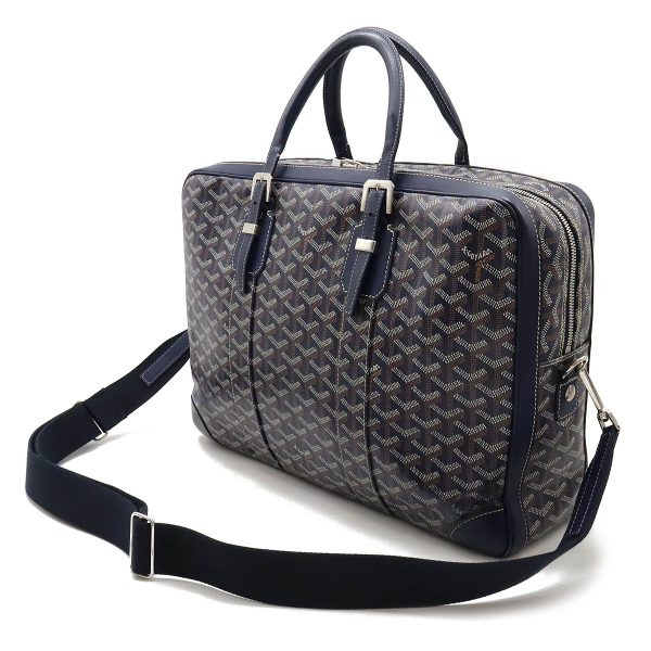 12420057 2 Goyard Ambassador MM Business Bag Navy