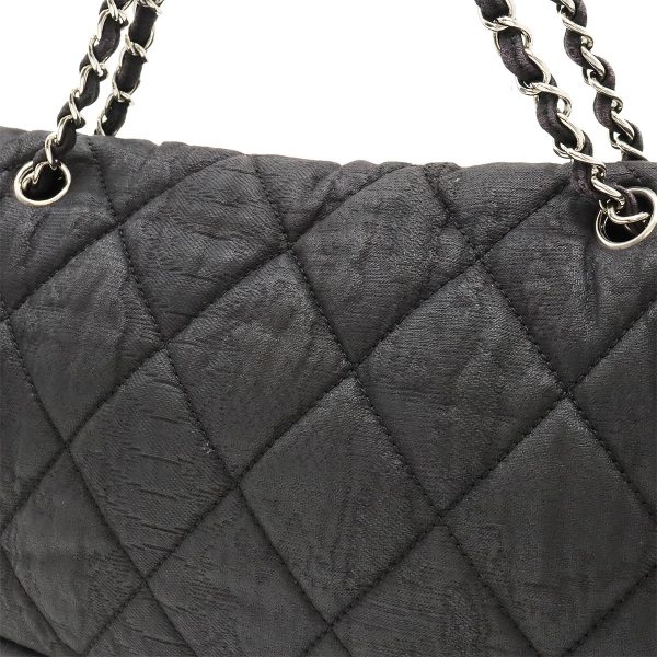 12420174 7 Chanel Matelasse Coco Mark Chain Shoulder Bag Double Chain Coated Nylon Black