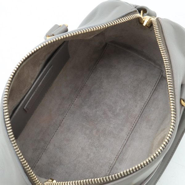 12420278 5 Yves Saint Laurent Baby Duffle Handbag 2WAY Shoulder Leather Gray