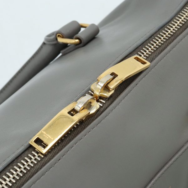 12420278 9 Yves Saint Laurent Baby Duffle Handbag 2WAY Shoulder Leather Gray