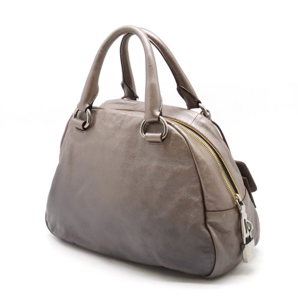 12420381 2 Prada Mini Boston Handbag Gradation Leather Gray