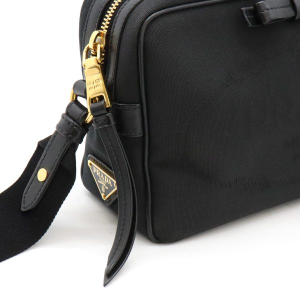 12420566 6 Prada Shoulder Bag Canvas Black