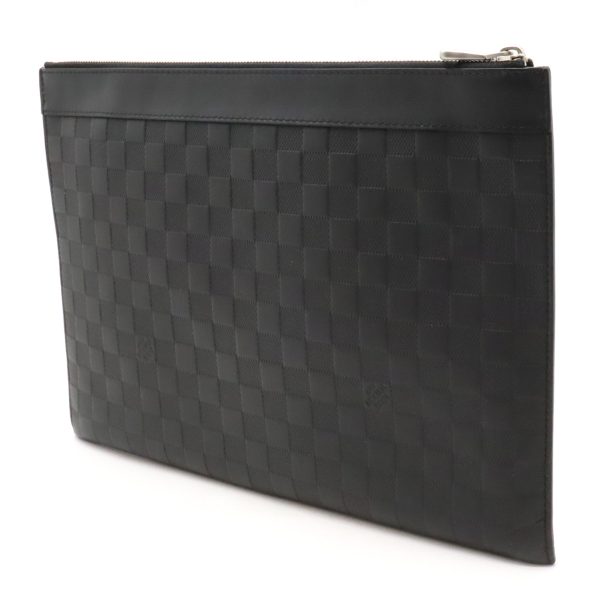 12420571 2 LOUIS VUITTON Pochette Discovery Clutch Bag Damier Infini Black