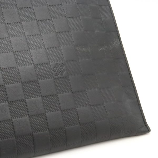 12420571 7 LOUIS VUITTON Pochette Discovery Clutch Bag Damier Infini Black