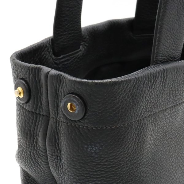 12420575 6 Prada Small Tote Bag Leather Black