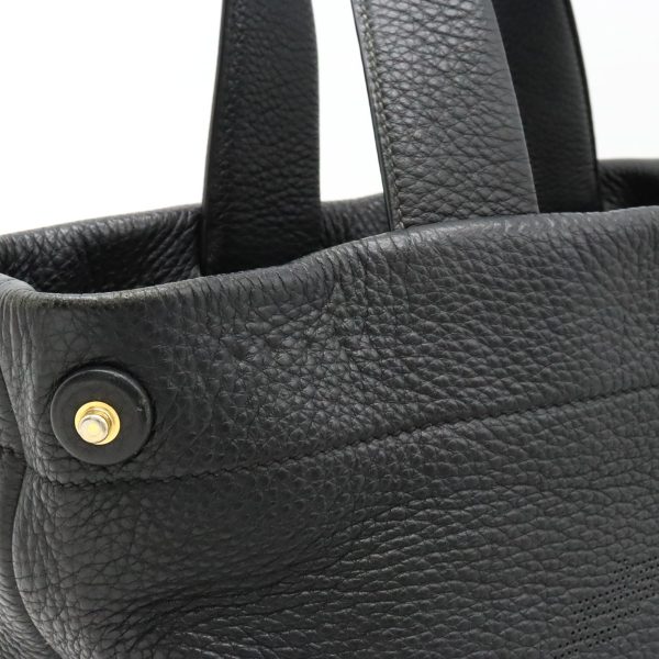 12420575 7 Prada Small Tote Bag Leather Black