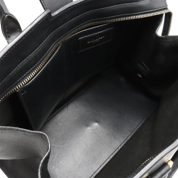 12420584 5 Saint Laurent Y Line Petit Cabas 2WAY Shoulder Leather Black