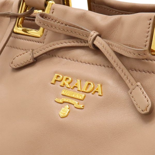 12420617 9 Prada Ribbon Handbag Tote 2 Way Shoulder Soft Calf Leather