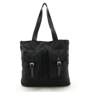 12420838 1 Prada Tessuto Nylon Shoulder Bag Black