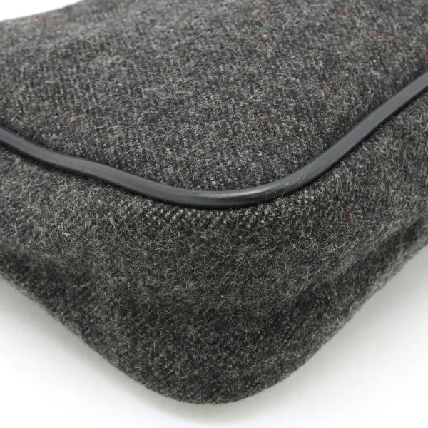 12420912 3 Prada Sports Accessory Pouch Wool Dark Gray