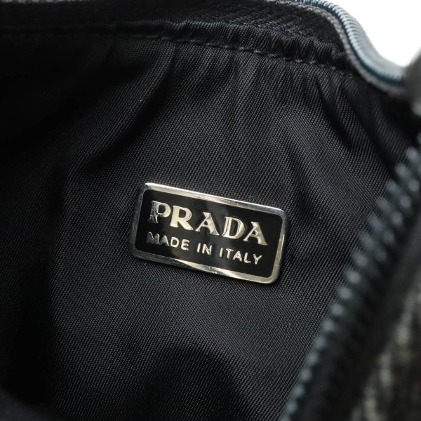 12420912 6 Prada Sports Accessory Pouch Wool Dark Gray