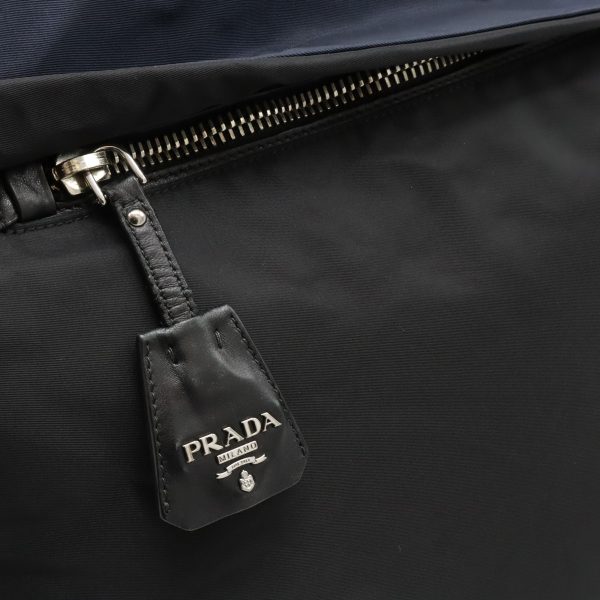 12430493 8 Prada Tessuto Double Tote Bag Black