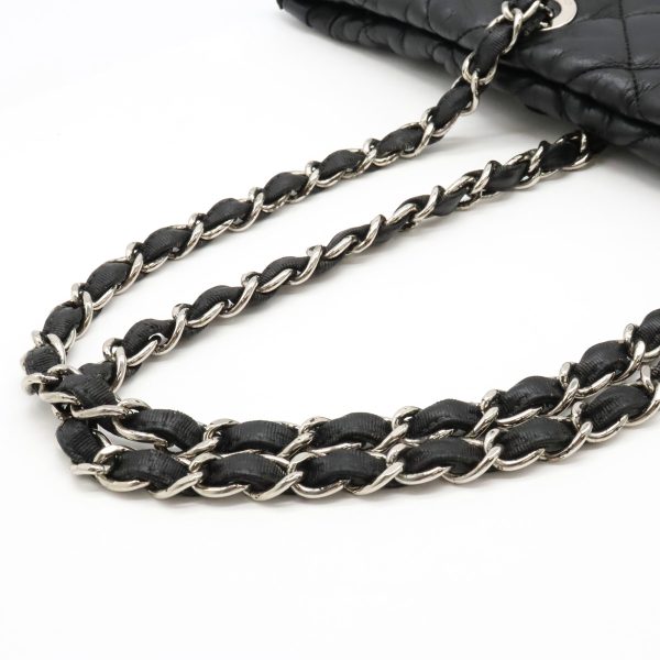 12430495 4 Chanel Matelasse Coco Mark Chain Shoulder Tote Nylon Canvas Black