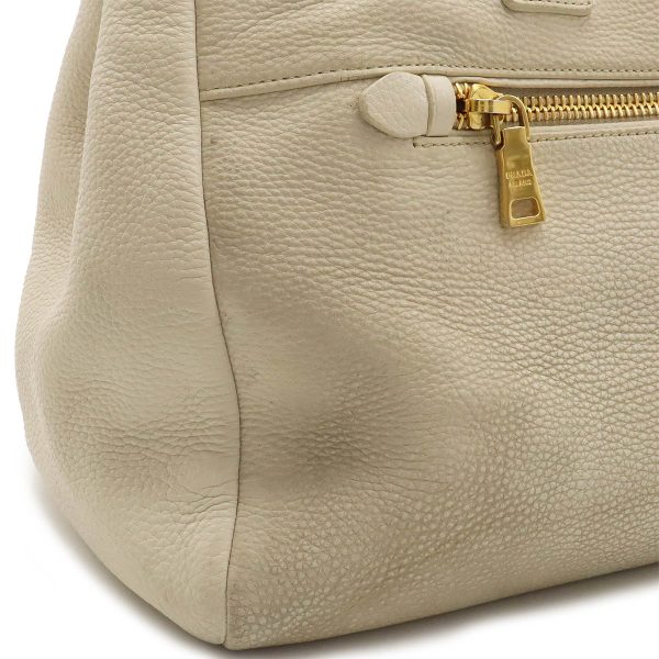 12430523 8 Prada Tote Bag Leather Light Beige