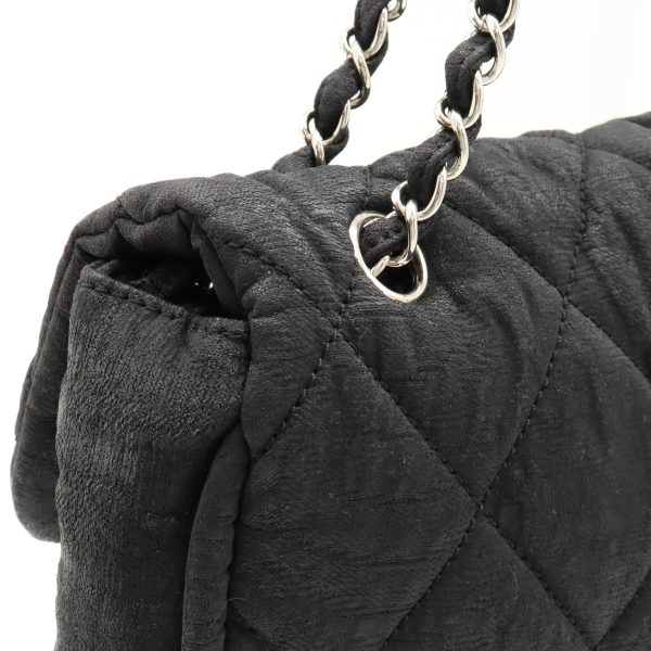 12430719 7 Chanel Windows Line Tote Bag Canvas Hardware Black White Gold