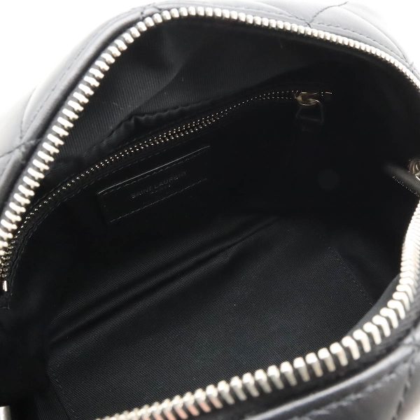 12430734 5 Saint Laurent Monogram Lulu Chain Shoulder Bag Leather Black