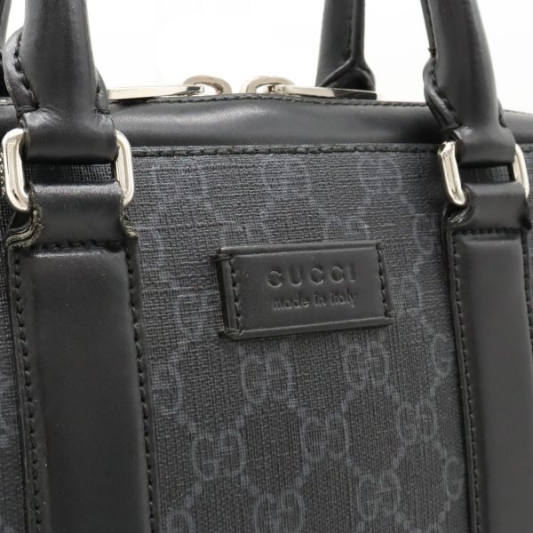 12440139 8 Gucci GG Supreme Business Bag Briefcase Black Gray