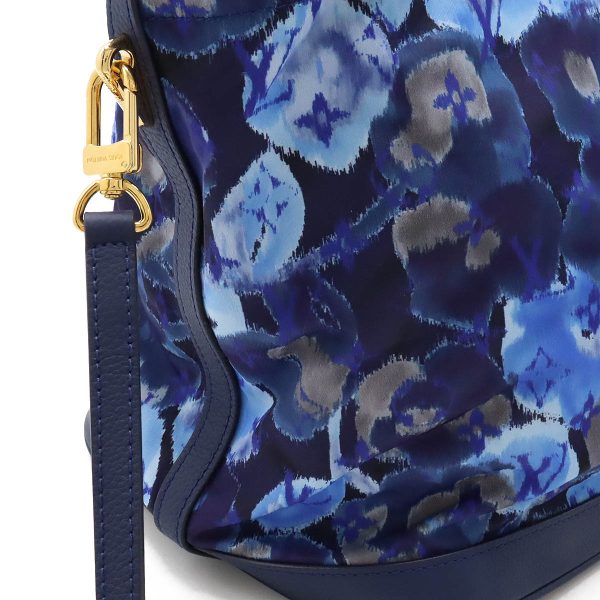 12440166 6 Louis Vuitton Ikat Flower Noefful MM Granblue Blue