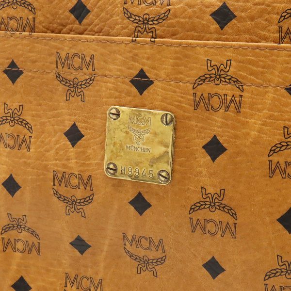 12440183 9 MCM Tote Bag PVC Leather Cognac