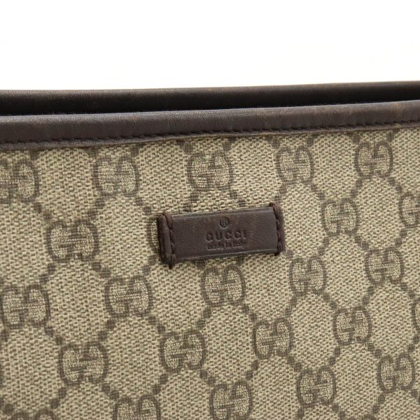 12440306 8 Gucci GG Supreme Shoulder Bag Beige Dark Brown