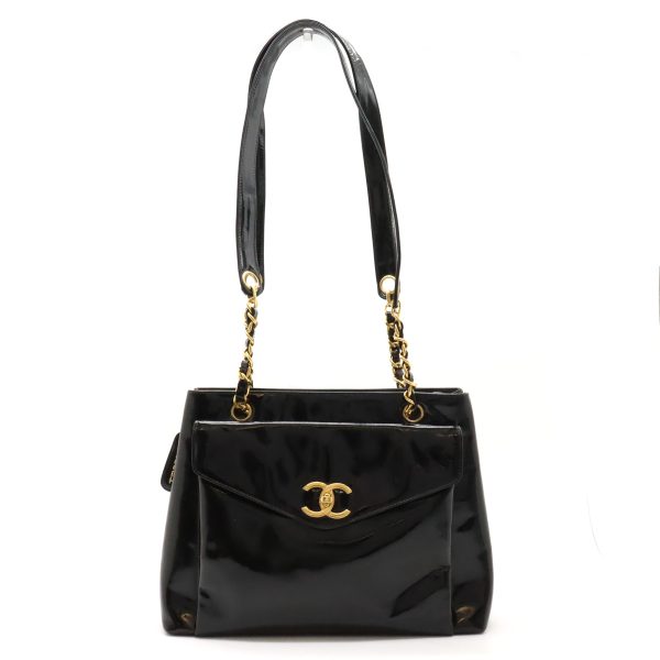 12440426 1 Chanel Chain Shoulder Bag Leather Black