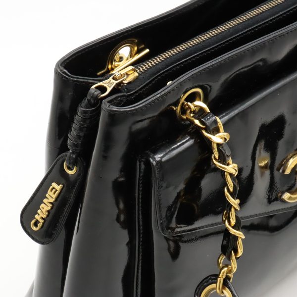 12440426 7 Chanel Chain Shoulder Bag Leather Black