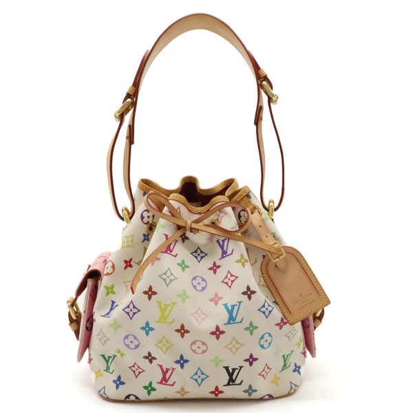 12440435 1 LOUIS VUITTON Petit Noe Shoulder Bag Monogram Multicolor White