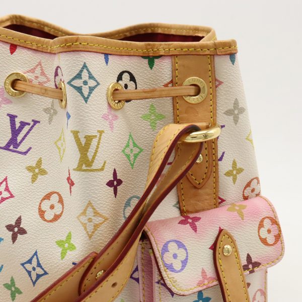 12440435 6 LOUIS VUITTON Petit Noe Shoulder Bag Monogram Multicolor White