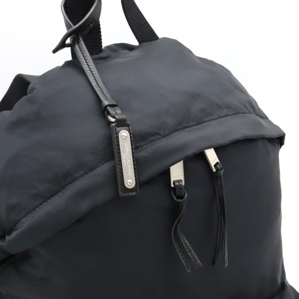 12440505 6 Saint Laurent Foldable City Rucksack Backpack Nylon Black