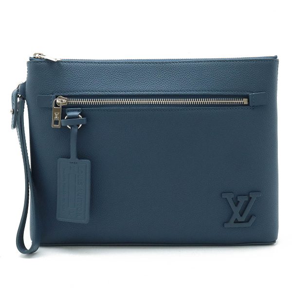 12440537 1 Louis Vuitton LV Aerogram Pochette Clutch Bag Blue