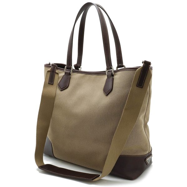 12440590 2 Prada Tote Bag Canvas Beige