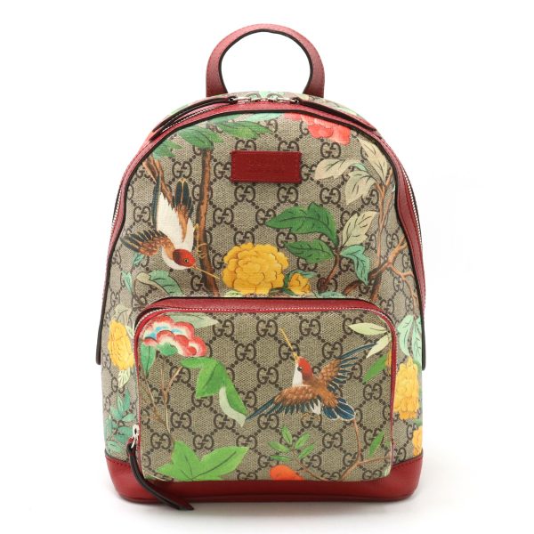 12440596 1 Gucci GG Supreme Tian Backpack Khaki Beige