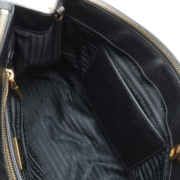 12440645 8 Prada Saffiano Lux Galleria Handbag Leather Nero BN