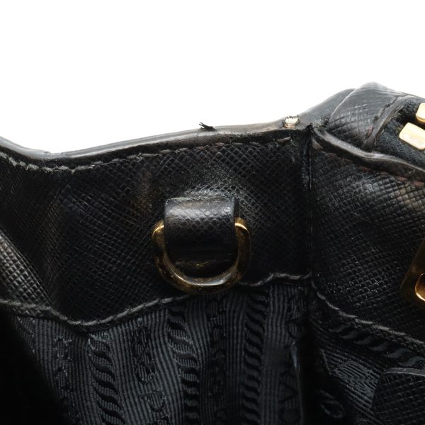 12440645 9 Prada Saffiano Lux Galleria Handbag Leather Nero BN