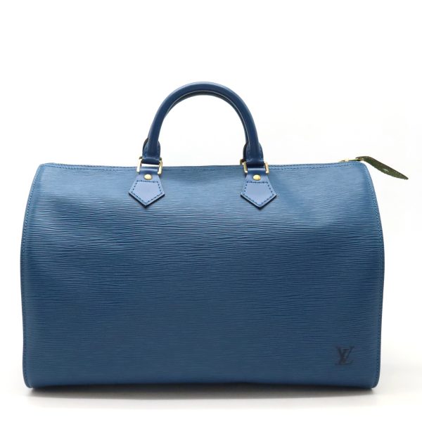 12440777 1 Louis Vuitton Epi Speedy 35 Handbag Toledo Blue